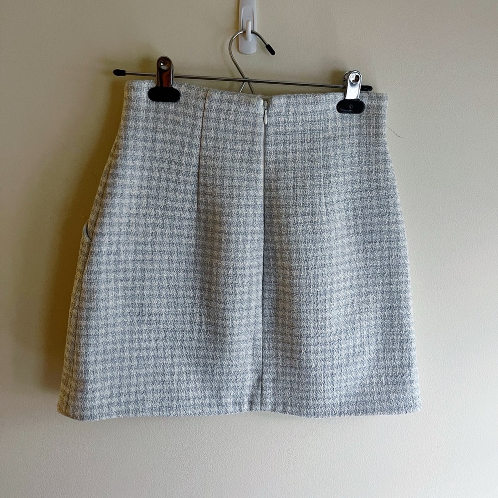 & Other Stories Blue White Gingham Mini Skirt 2 - Picture 3 of 5
